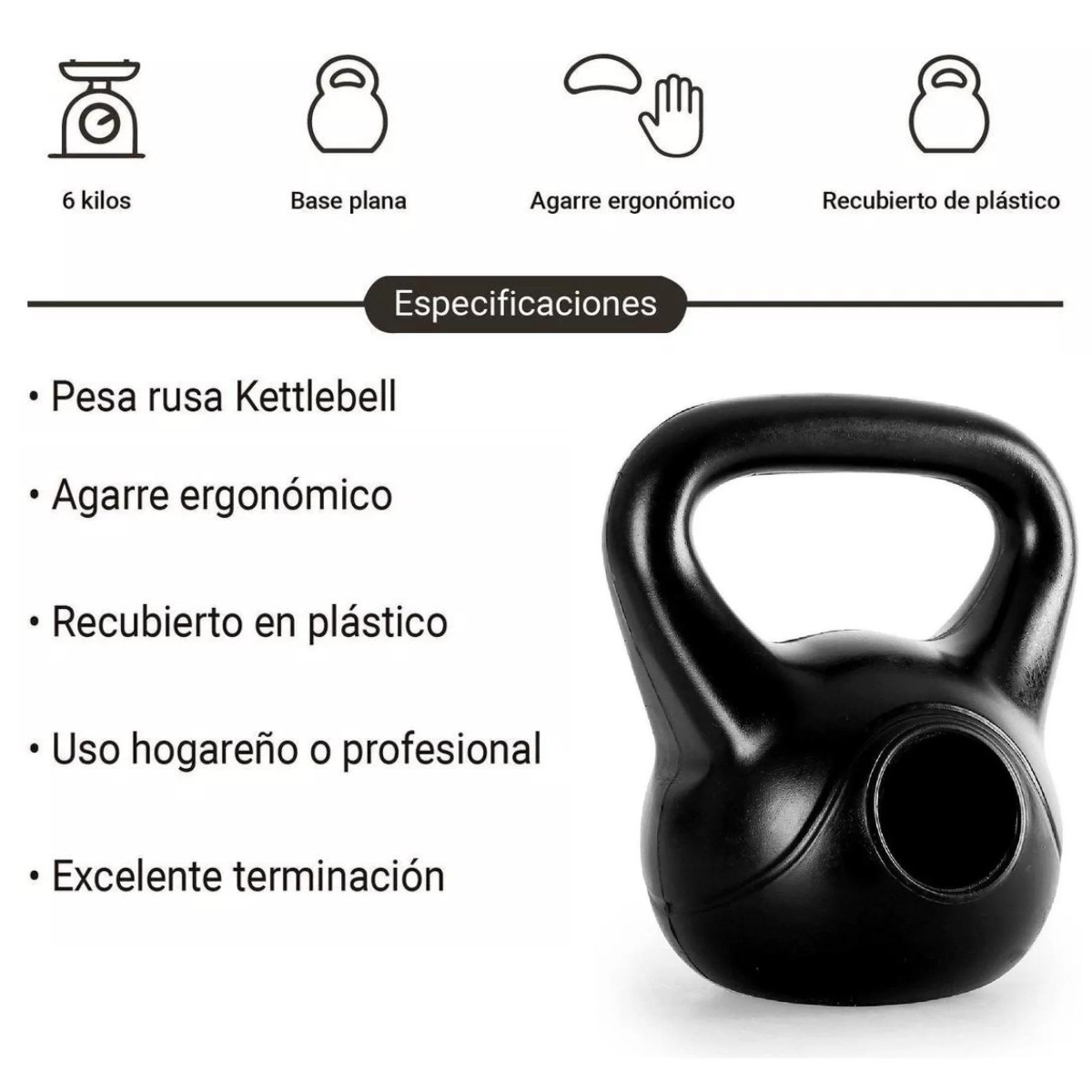 PESA RUSA DE 16 KG FITNESS CROSSFIT